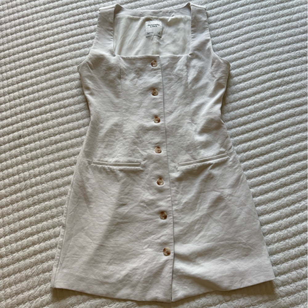 Abercrombie Cream Button-Front Dress